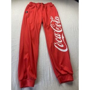 Coca-Cola Fresh Hoods Red Men Size XL Big Logo Gorpcore Tapered Leg Jogger Pants